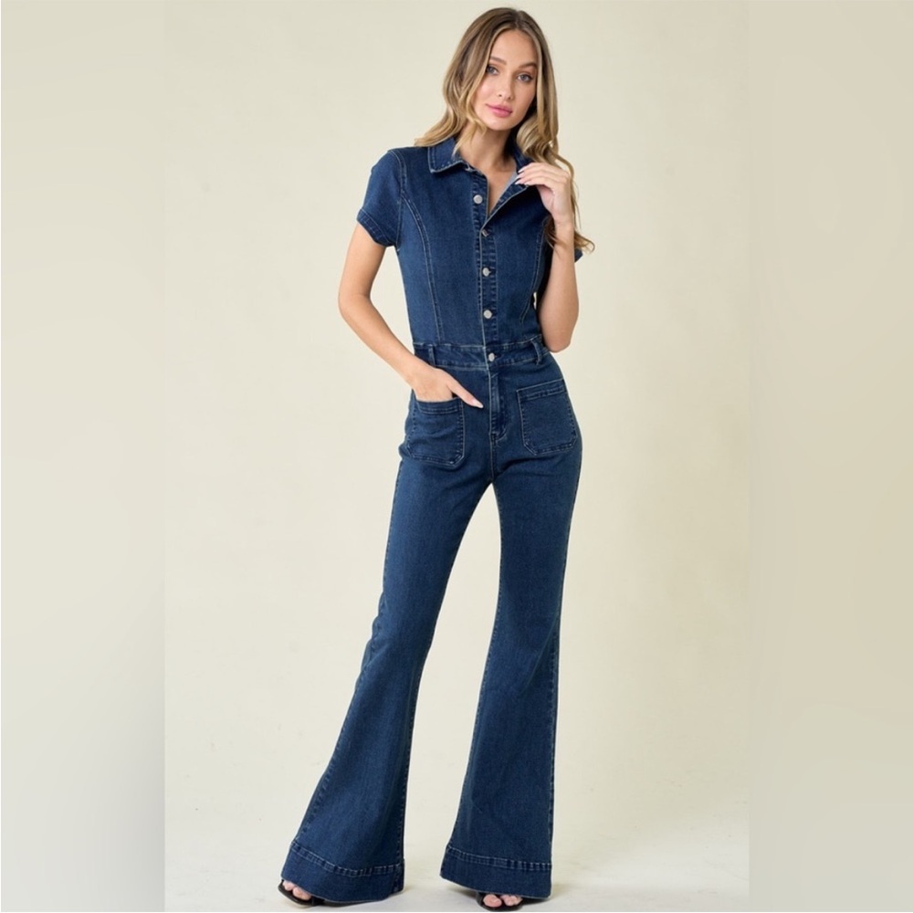 Wisteria Lane Denim Jumpsuit